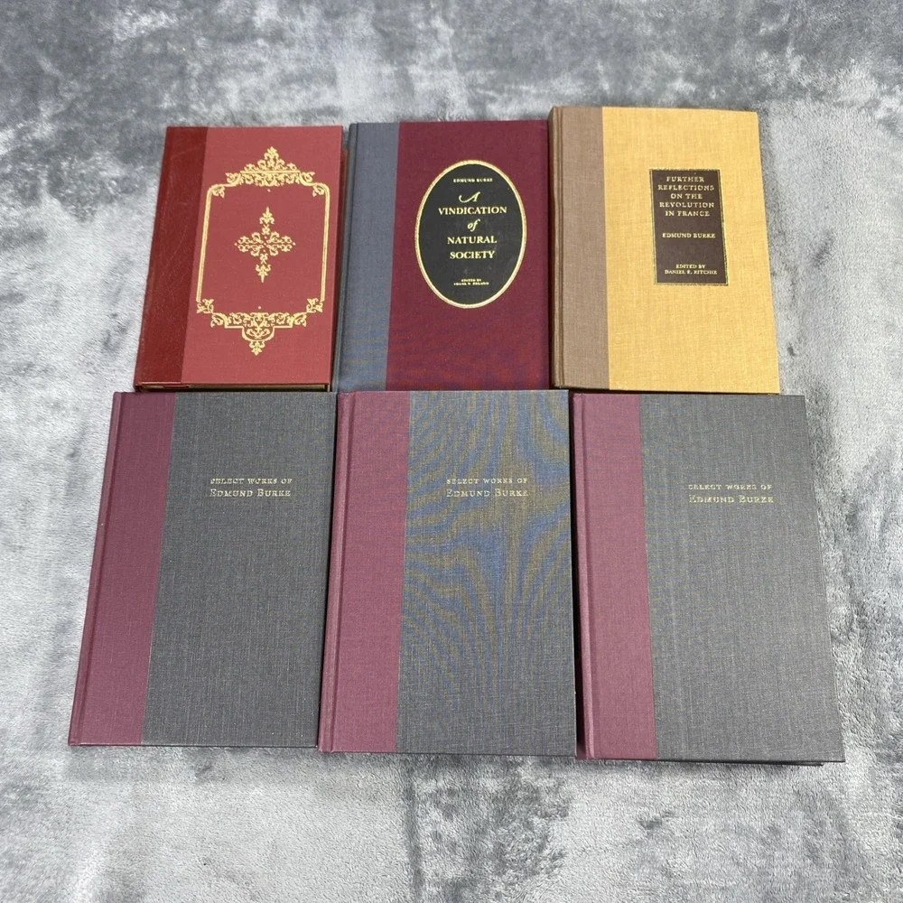 Edmund Burke Work Book Lot of 6 Legal Classics Library Leather Bind Liberty Fund